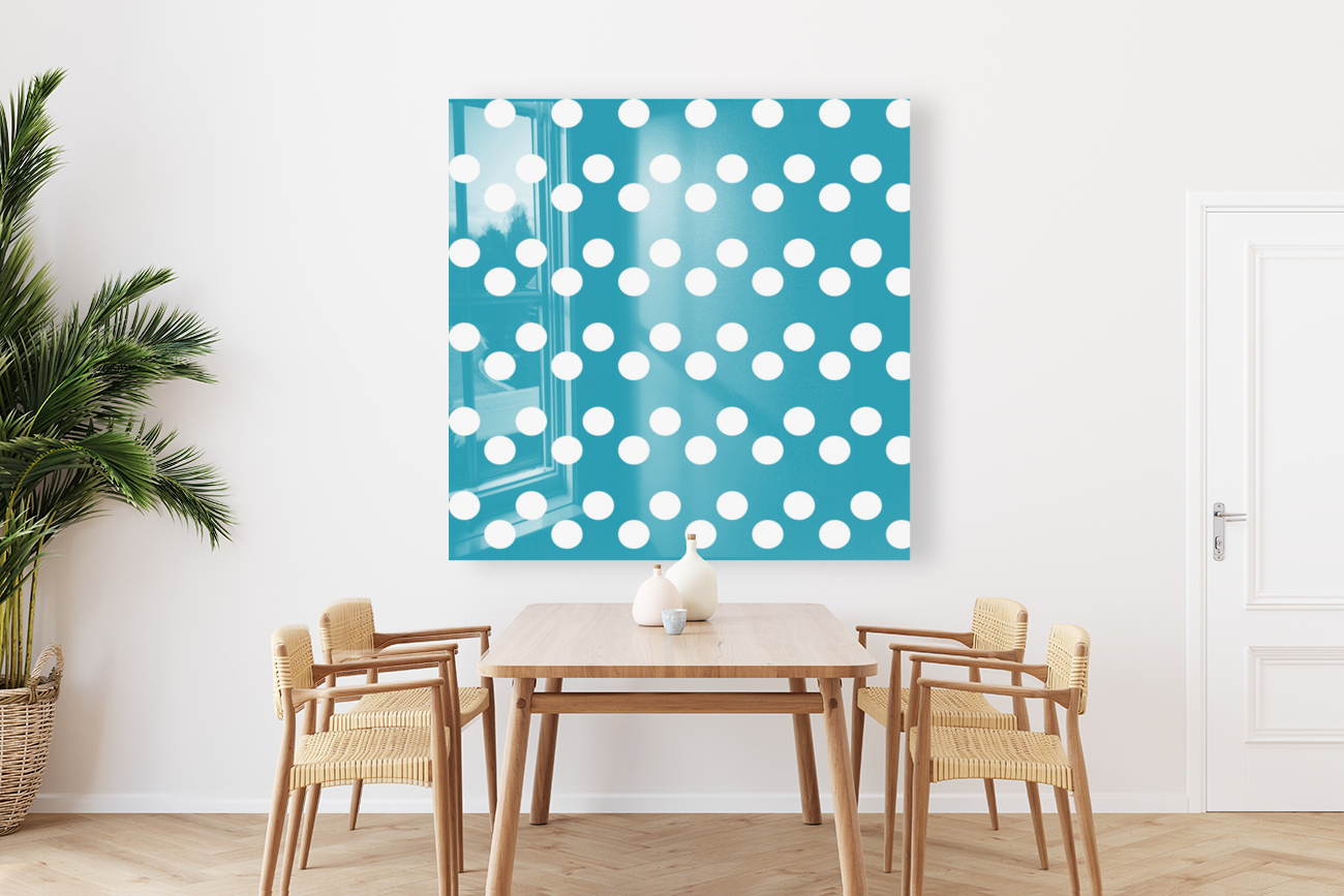 Light Blue Polka Dots Reproduction