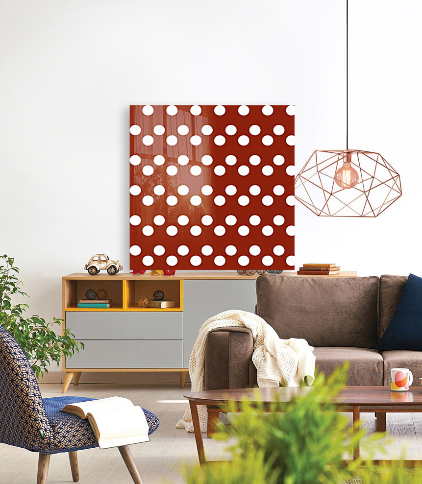 Crimson Polka Dots Reproduction