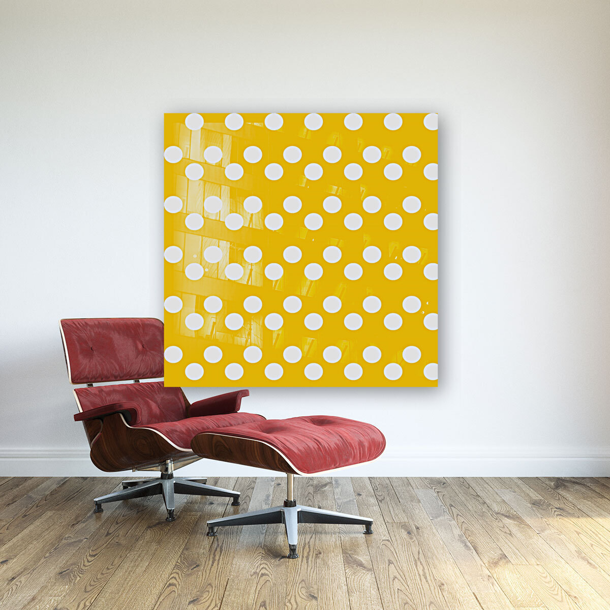 Yellow  White Dots Reproduction