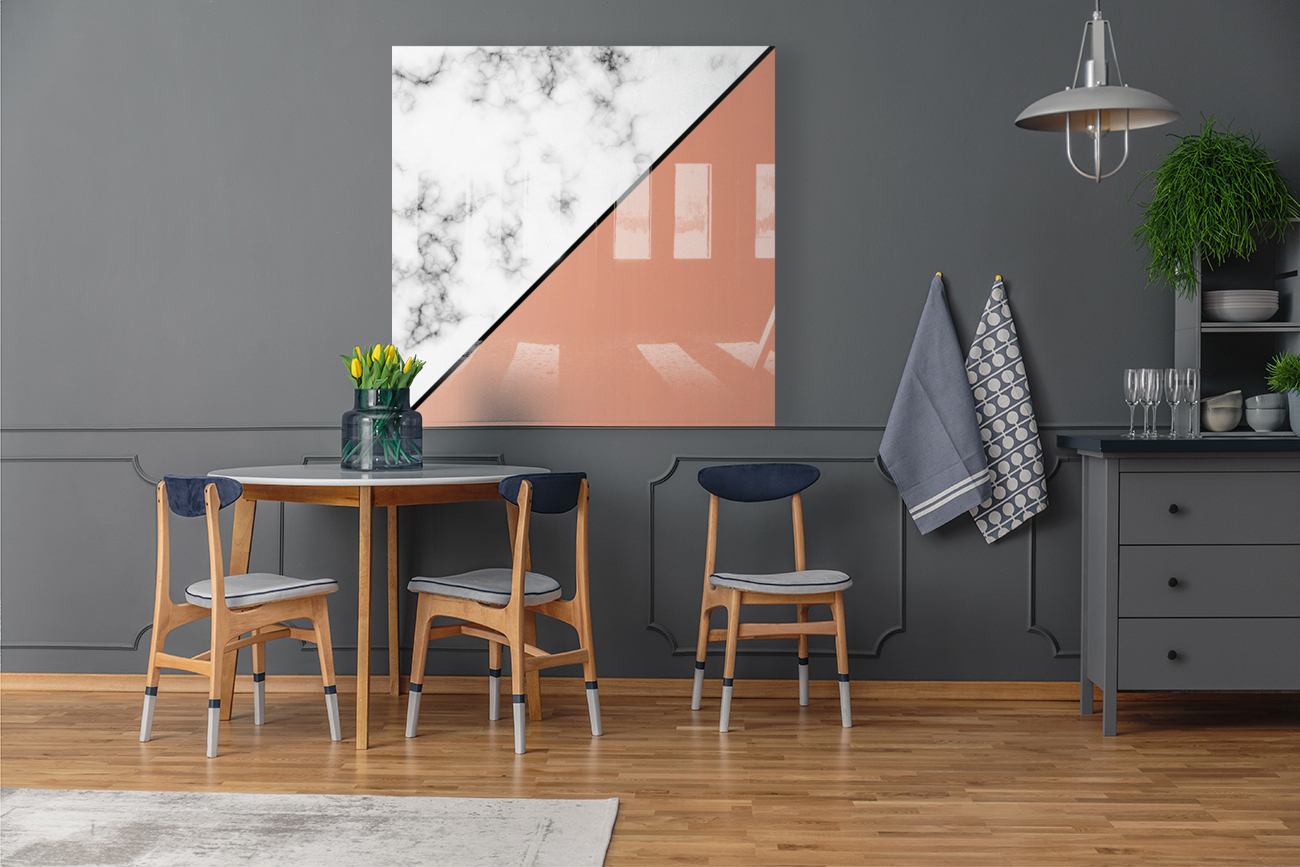 ABSTRACT MODERN ORANGE MARBLE Reproduction