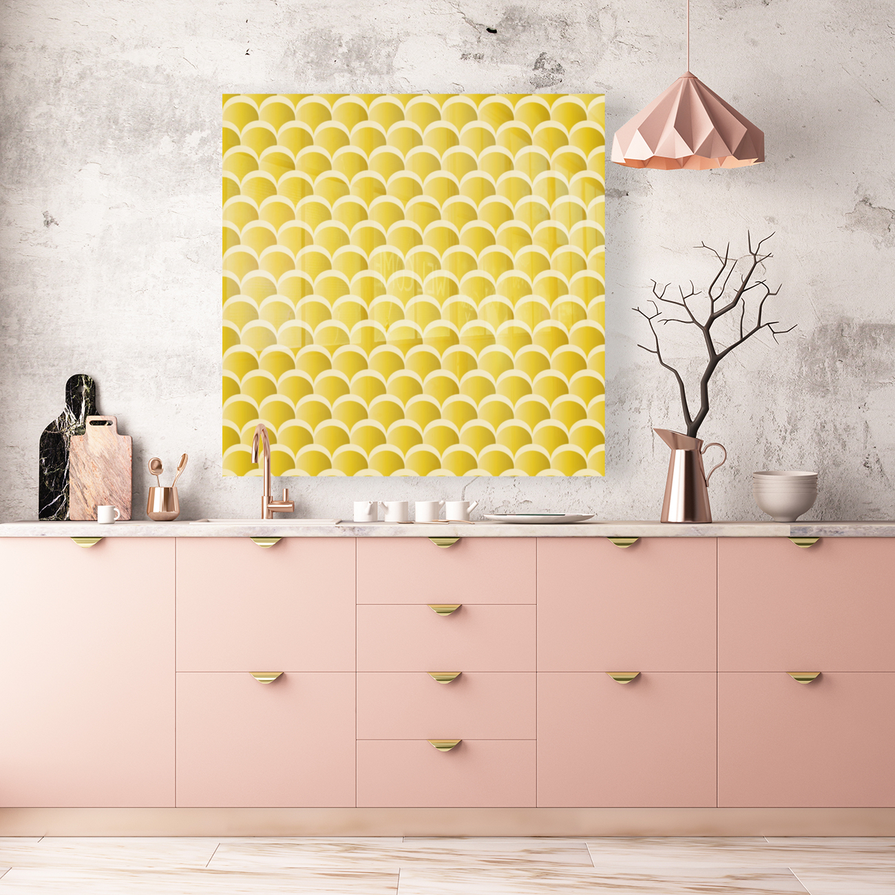 YELLOW MERMAID PATTERN Reproduction