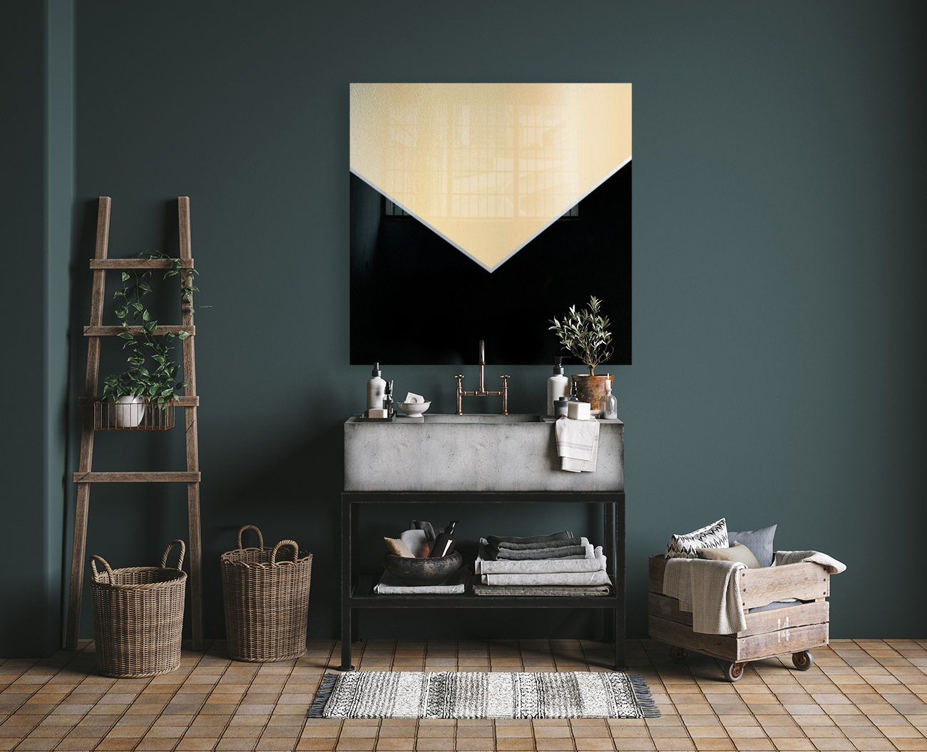 CHERRY  MODERN ABSTRACT Reproduction