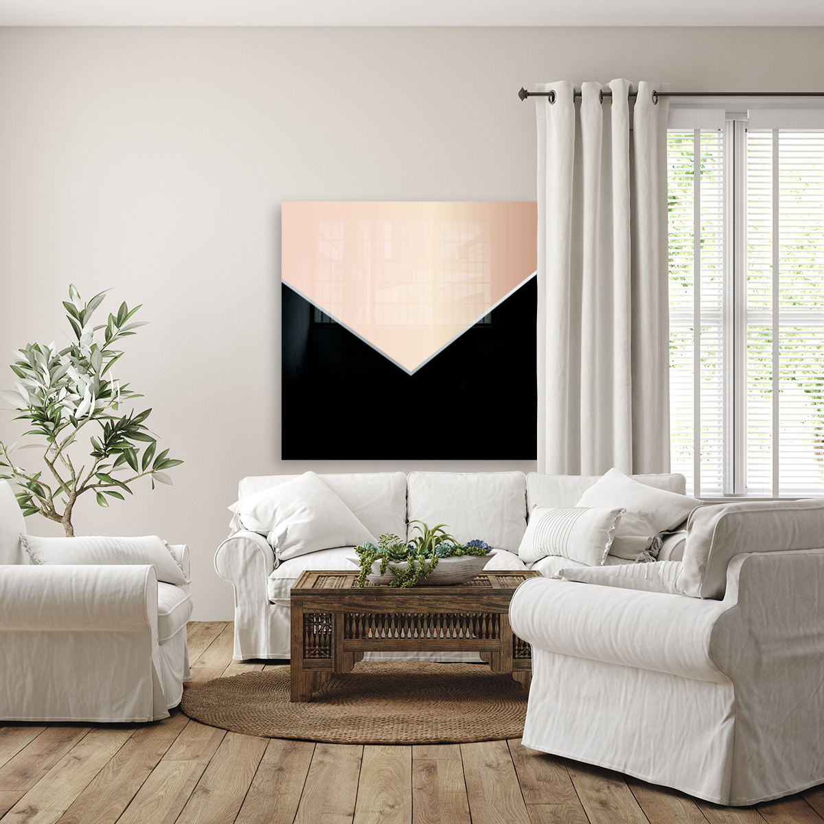 MODERN ROSE QUARTZ ABSTRACT Reproduction