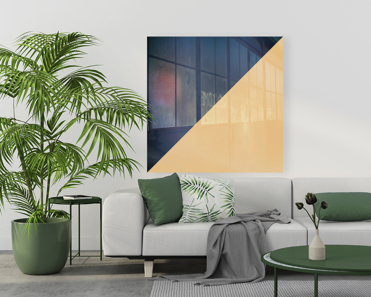 ABSTRACT ROYAL BLUE Reproduction
