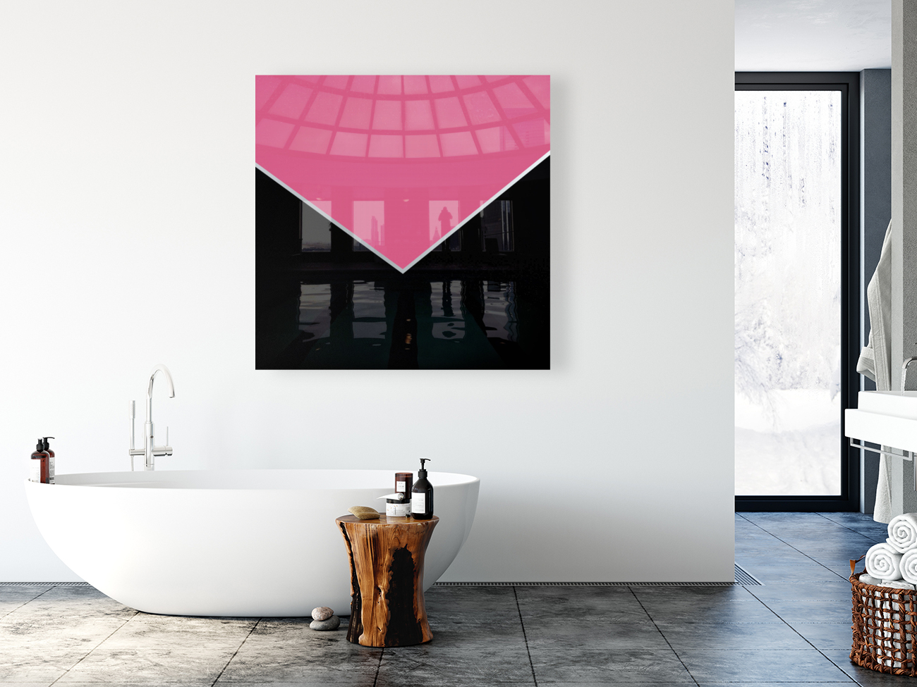ROSE MODERN ABSTRACT Reproduction