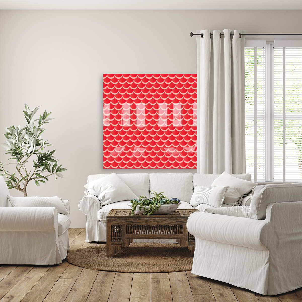 RED MERMAID PATTERN Reproduction