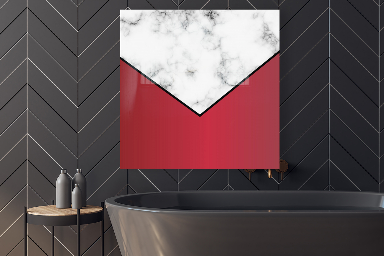 ABSTRACT RED MODERN MARBLE Reproduction