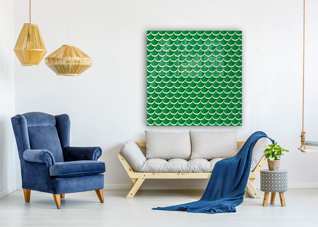 GREEN MERMAID PATTERN Reproduction