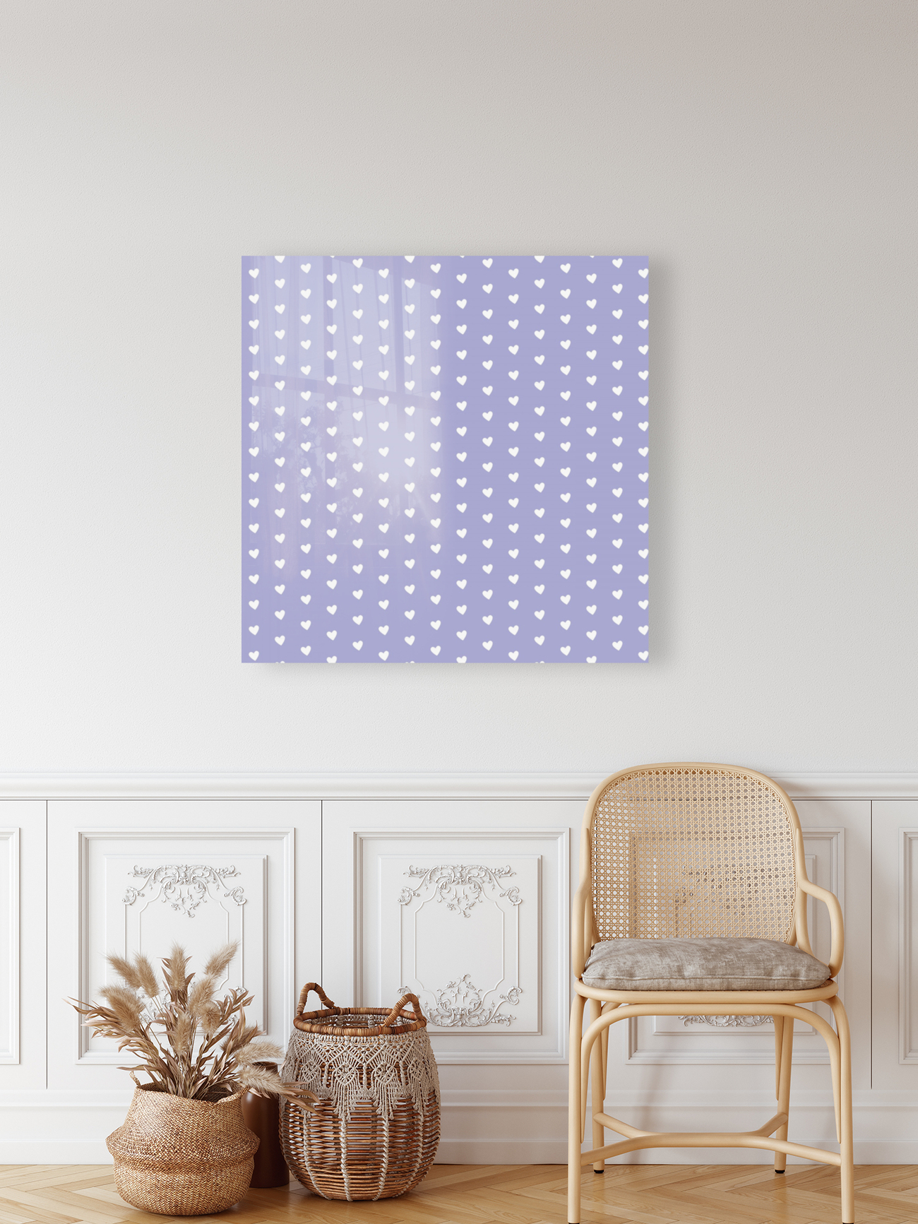 Blue Bell  Heart Shape Pattern Reproduction