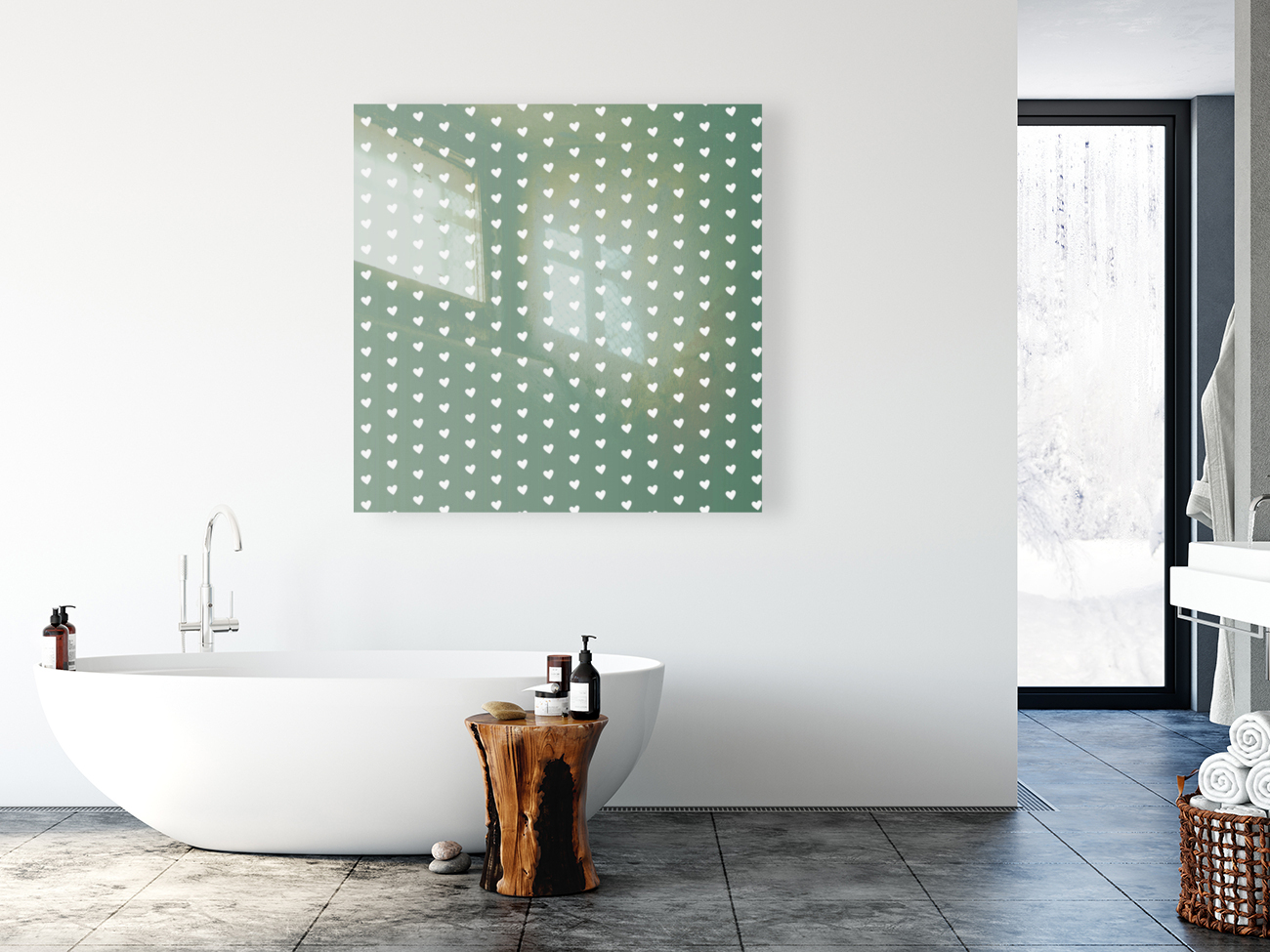 Foliage Heart Shape Pattern Reproduction