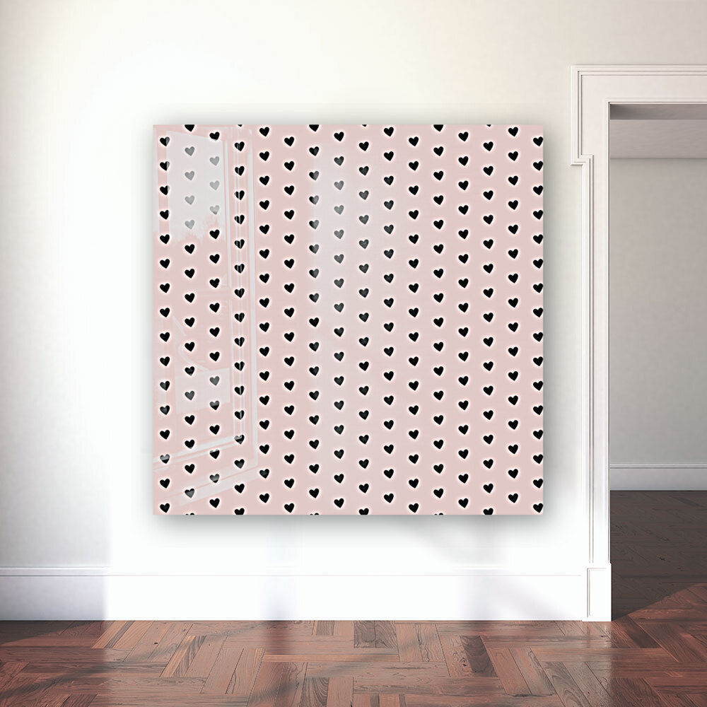 Misty Rose Heart Shape Pattern Reproduction