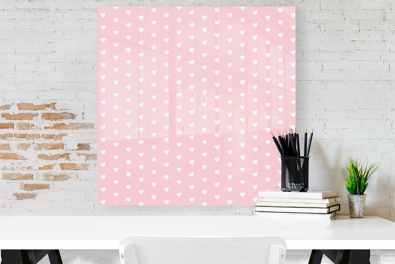 Pink Blush Heart Shape Pattern Reproduction