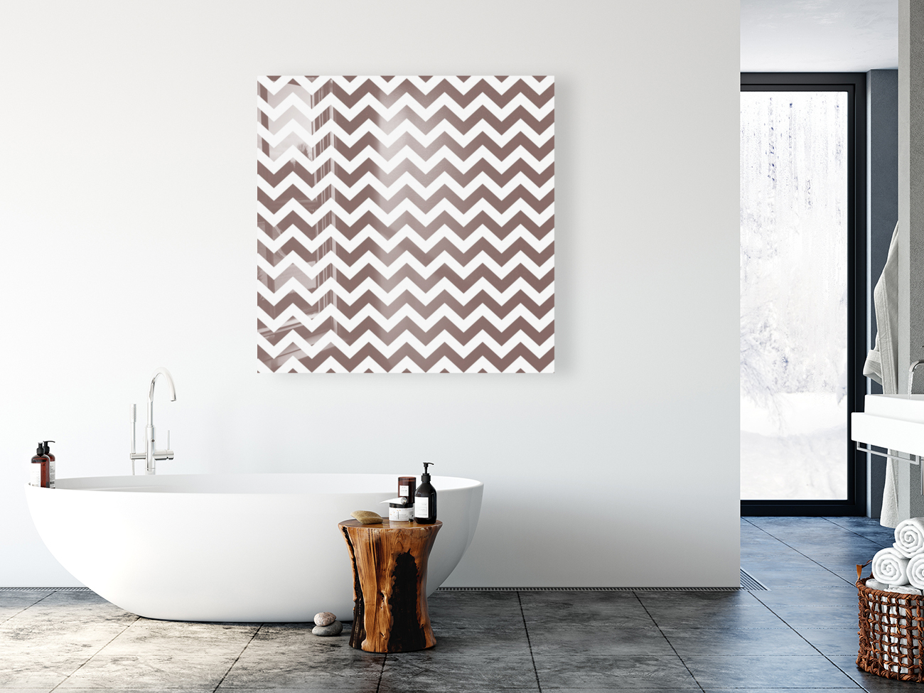 CHOCOLATE CHEVRON Reproduction