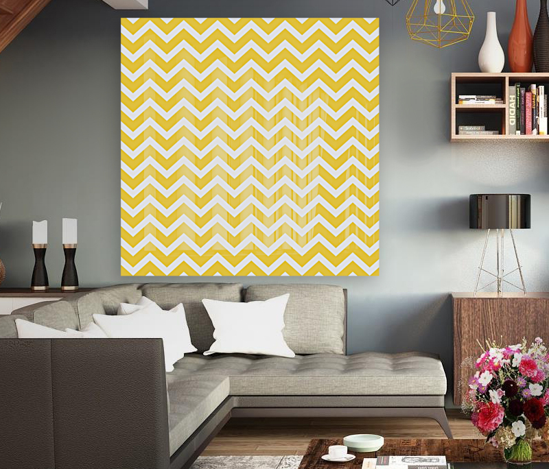 EGG YELLOW CHEVRON Reproduction