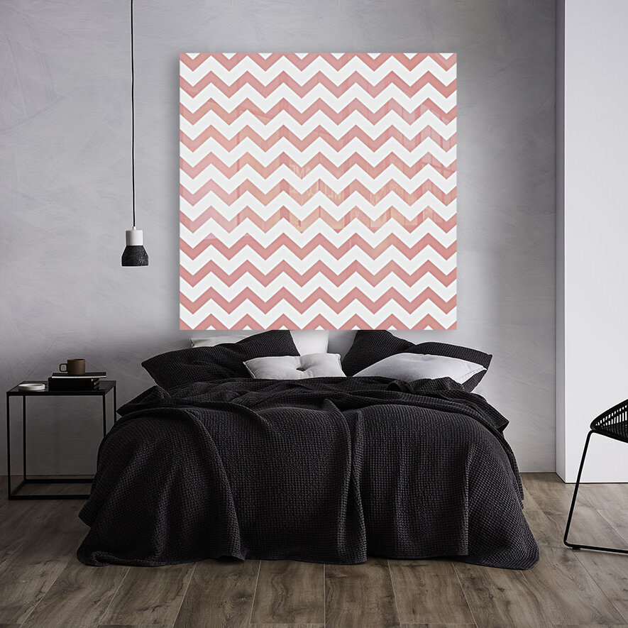 BLUSH CHEVRON Reproduction