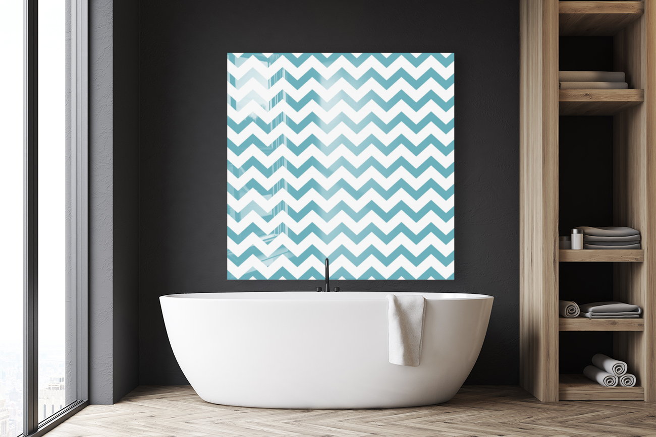 BLUE TOPAZ CHEVRON Reproduction