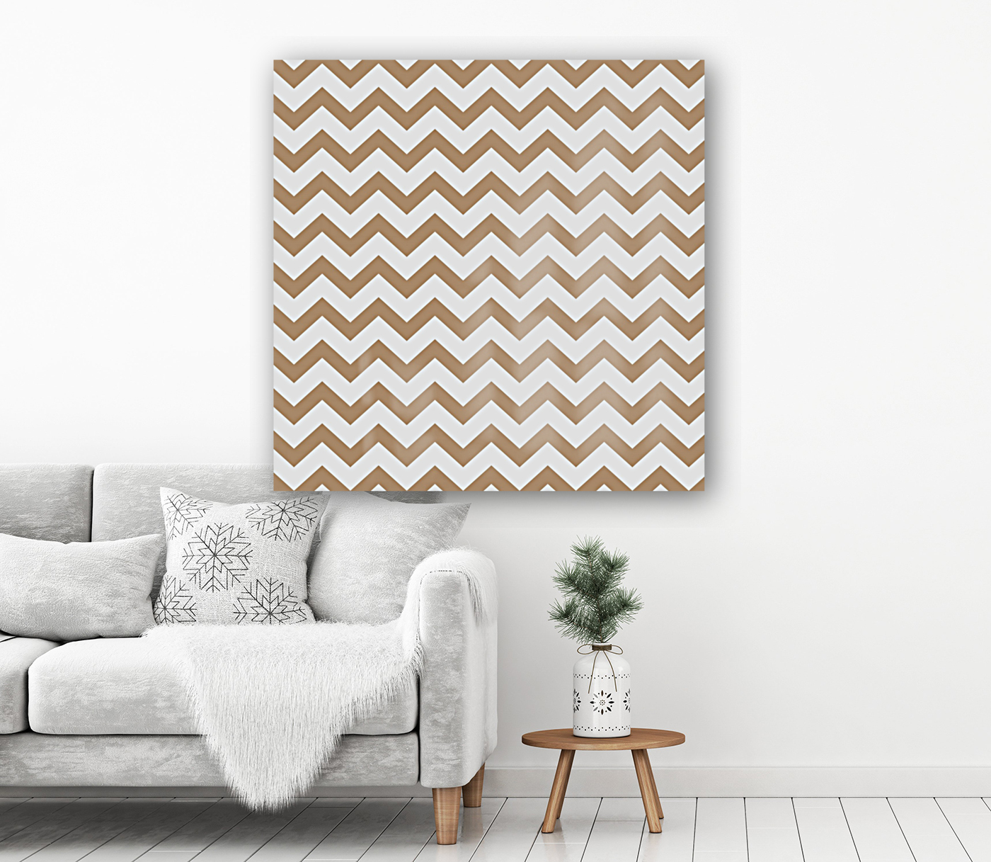 HAZELNUT CHEVRON Reproduction