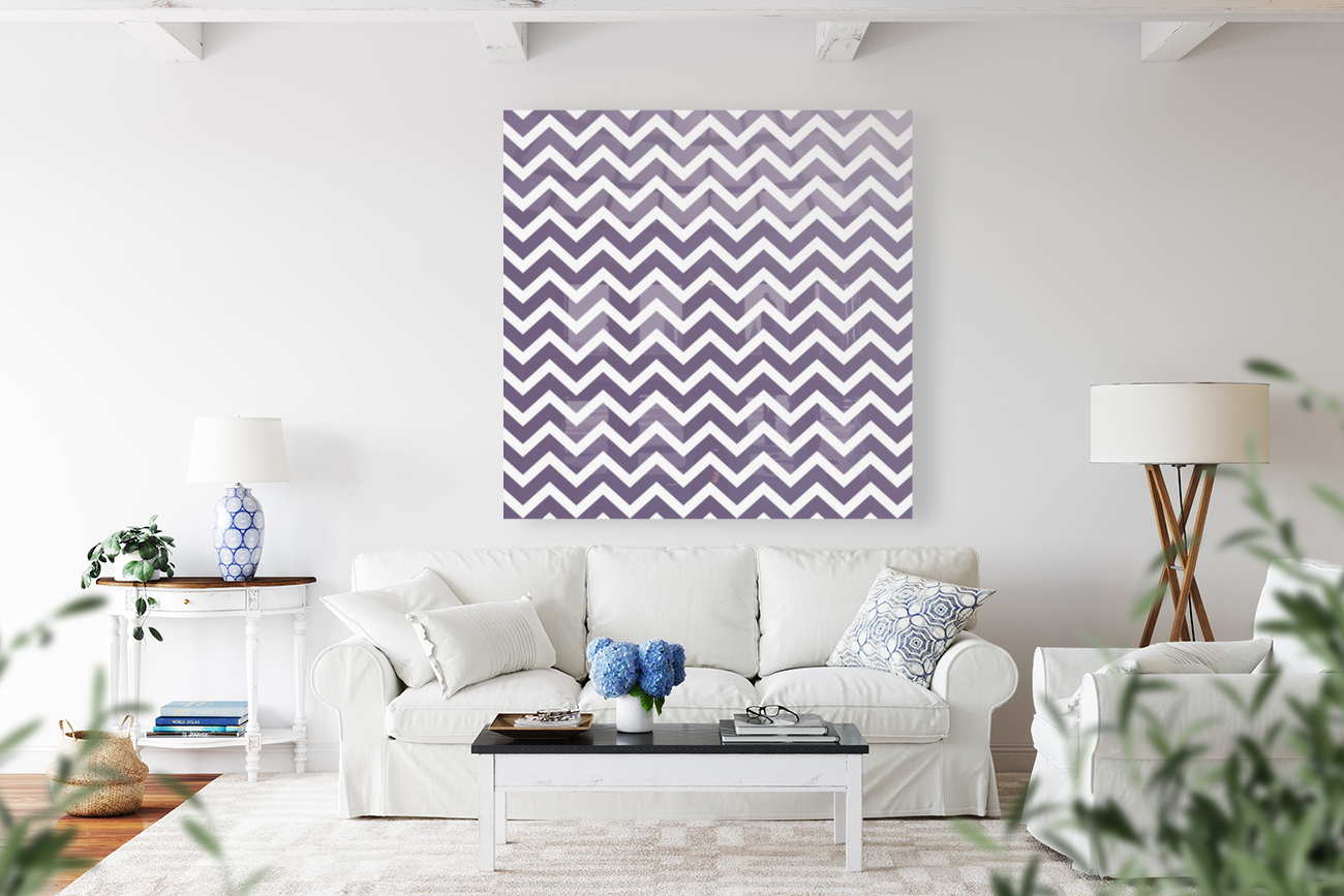 DARK SLATE GREY CHEVRON Reproduction