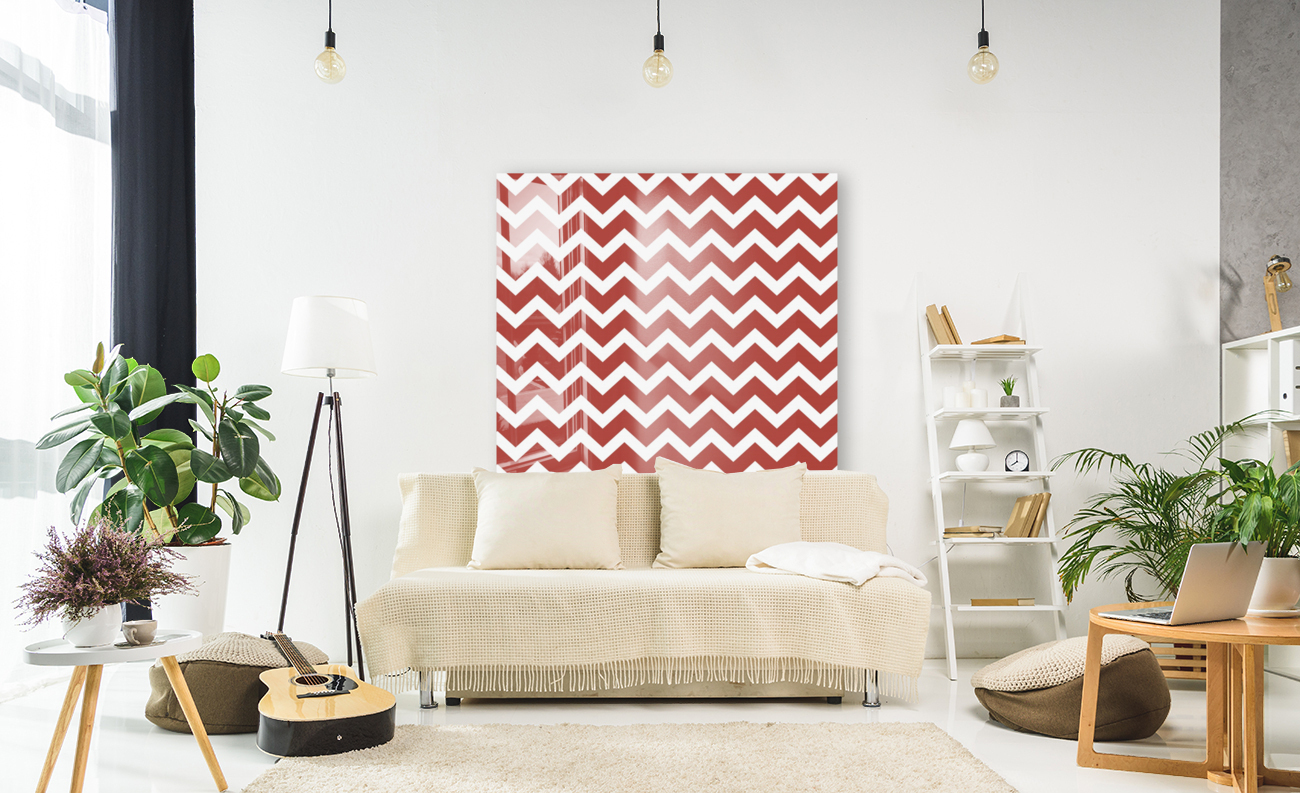 TUSCAN RED CHEVRON Reproduction