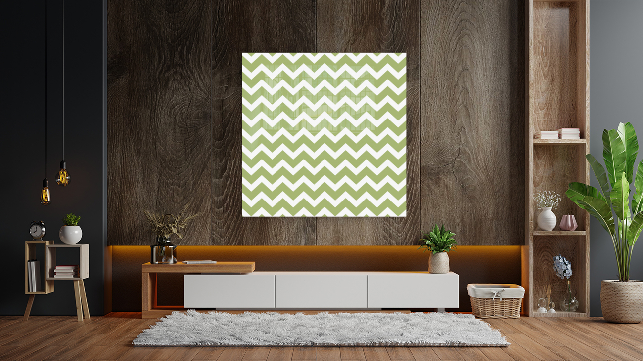 OLIVE CHEVRON Reproduction