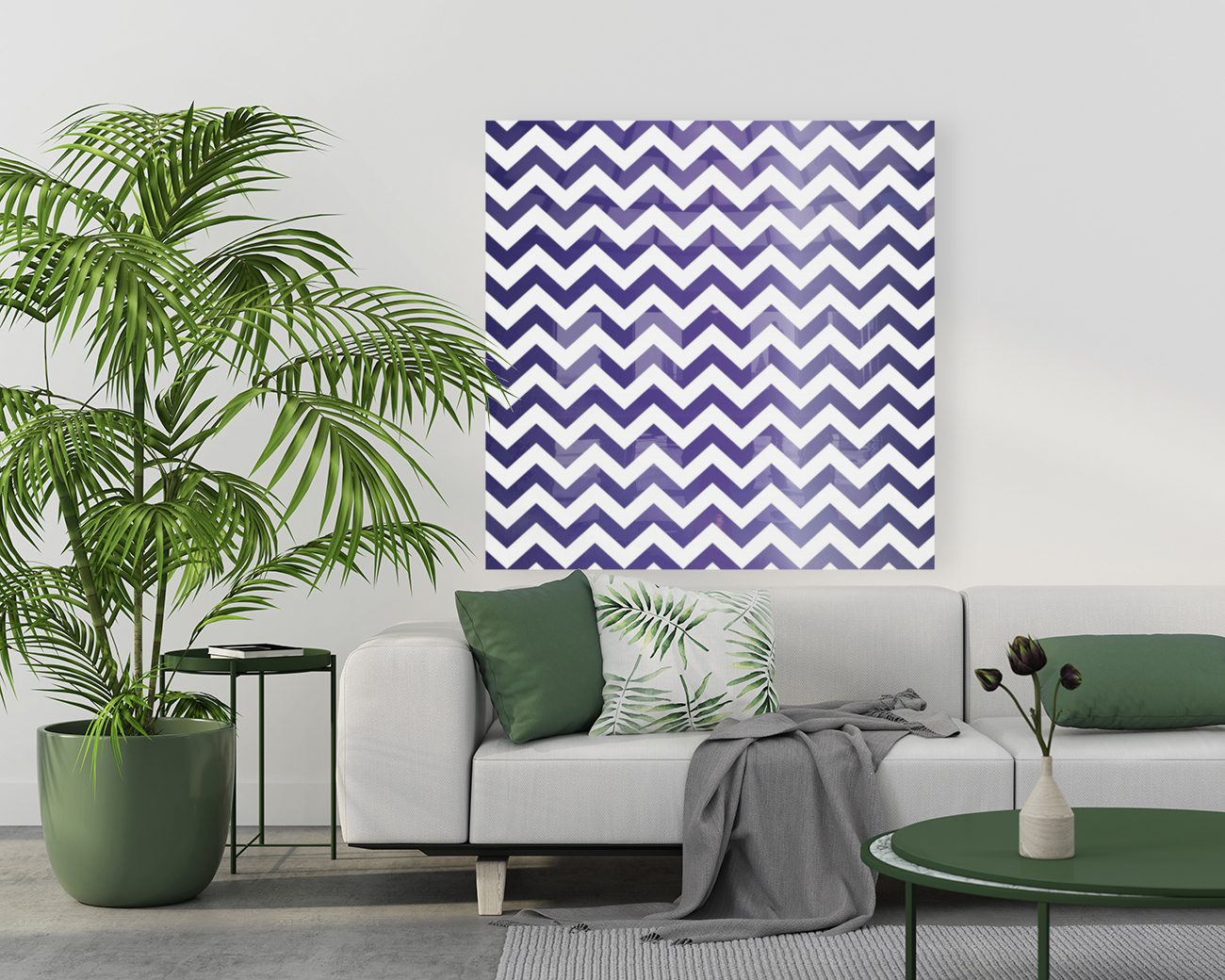 EGGPLANT CHEVRON Reproduction