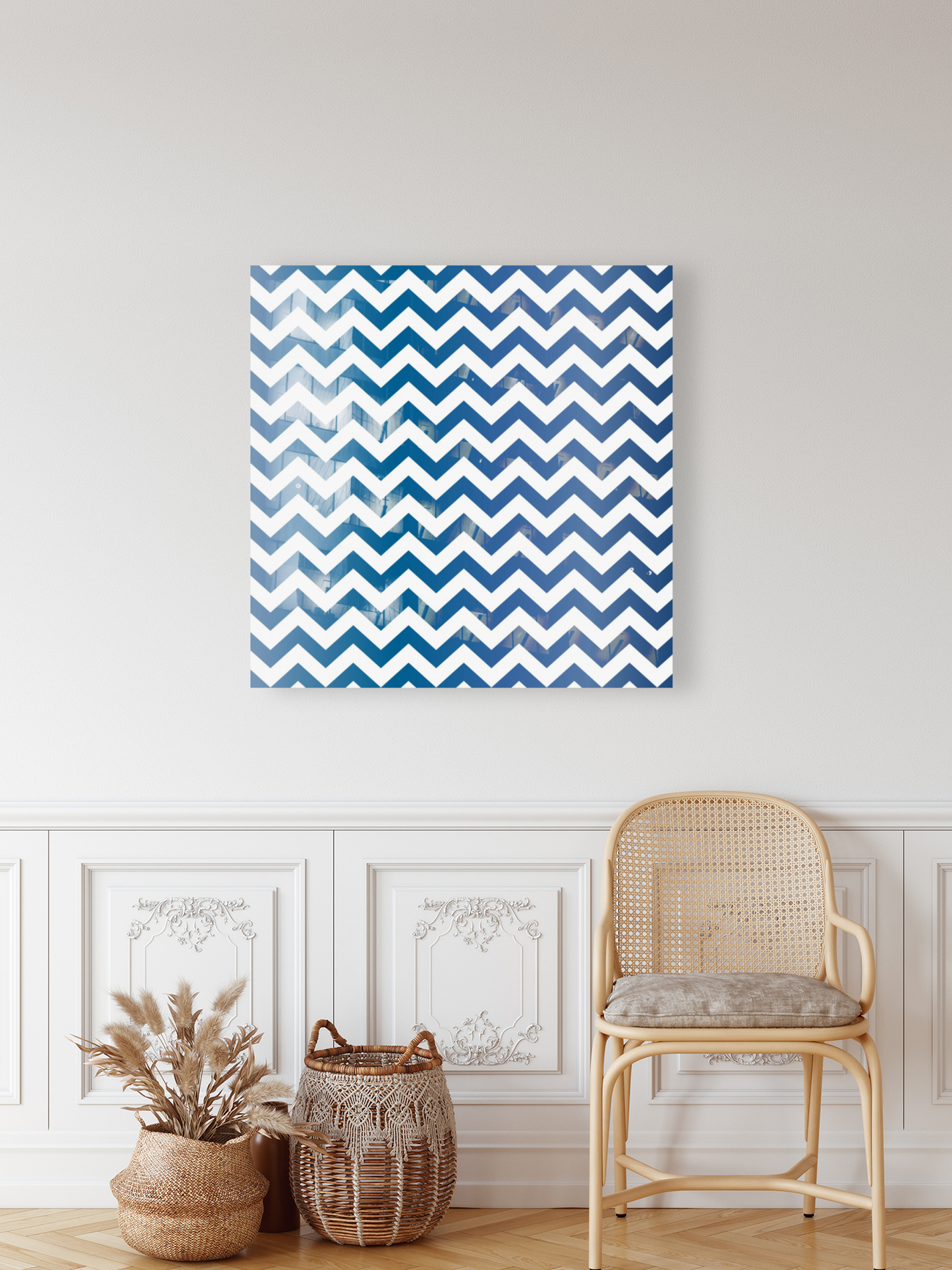 BLUEBERRY CHEVRON Reproduction