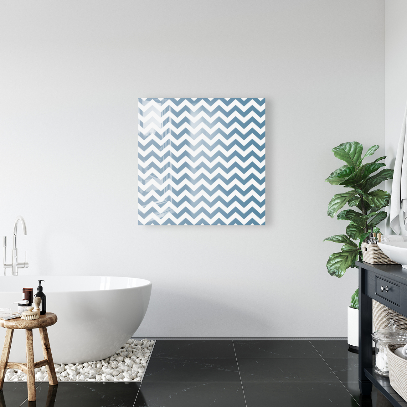 GREY  CHEVRON Reproduction