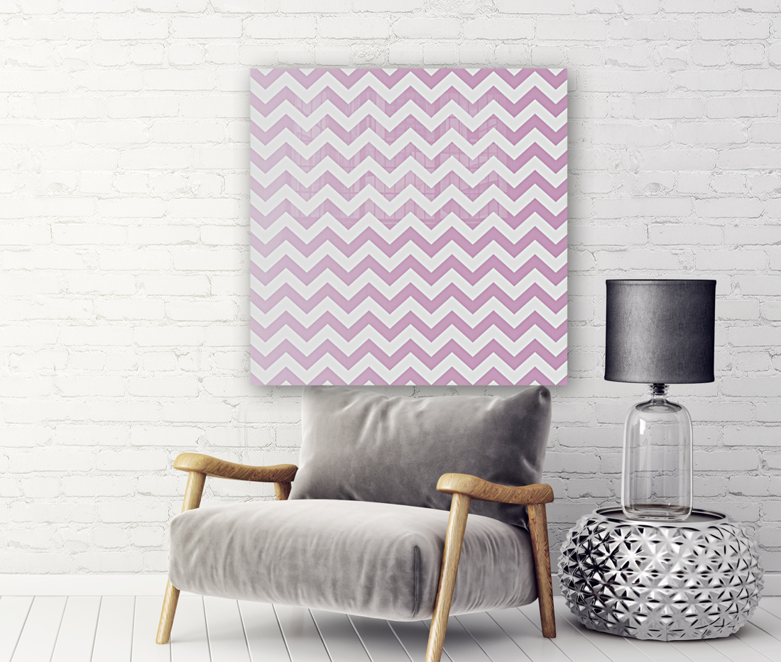 SPRING PINK CHEVRON Reproduction