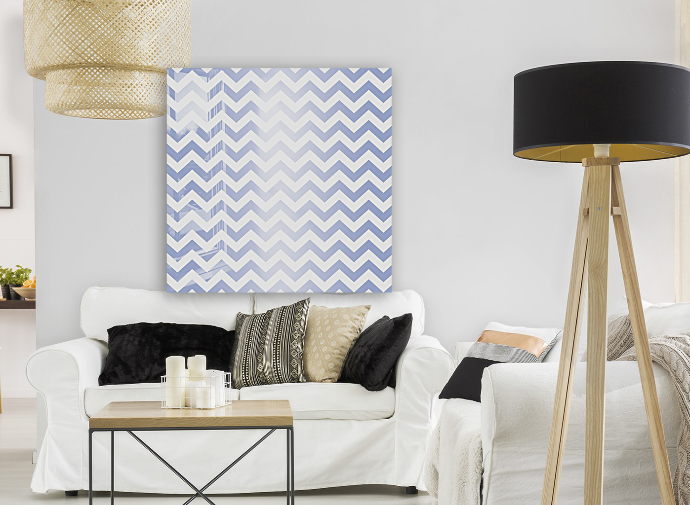 VIOLET PASTEL CHEVRON Reproduction