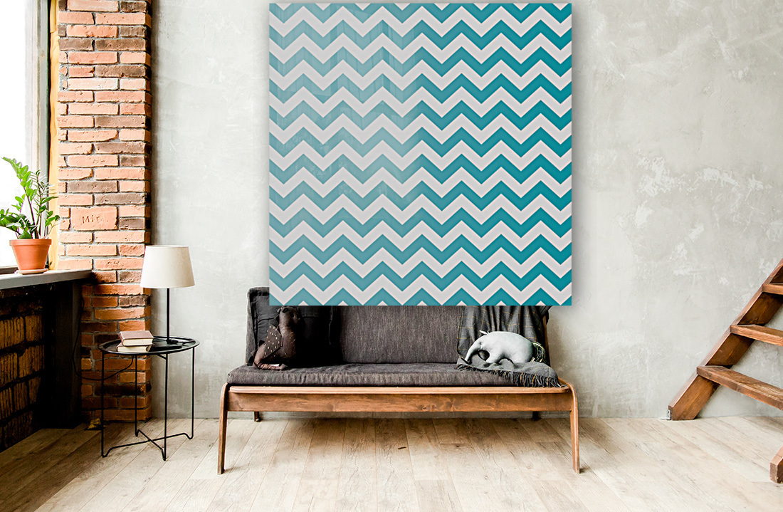 WATER COLOR CHEVRON Reproduction