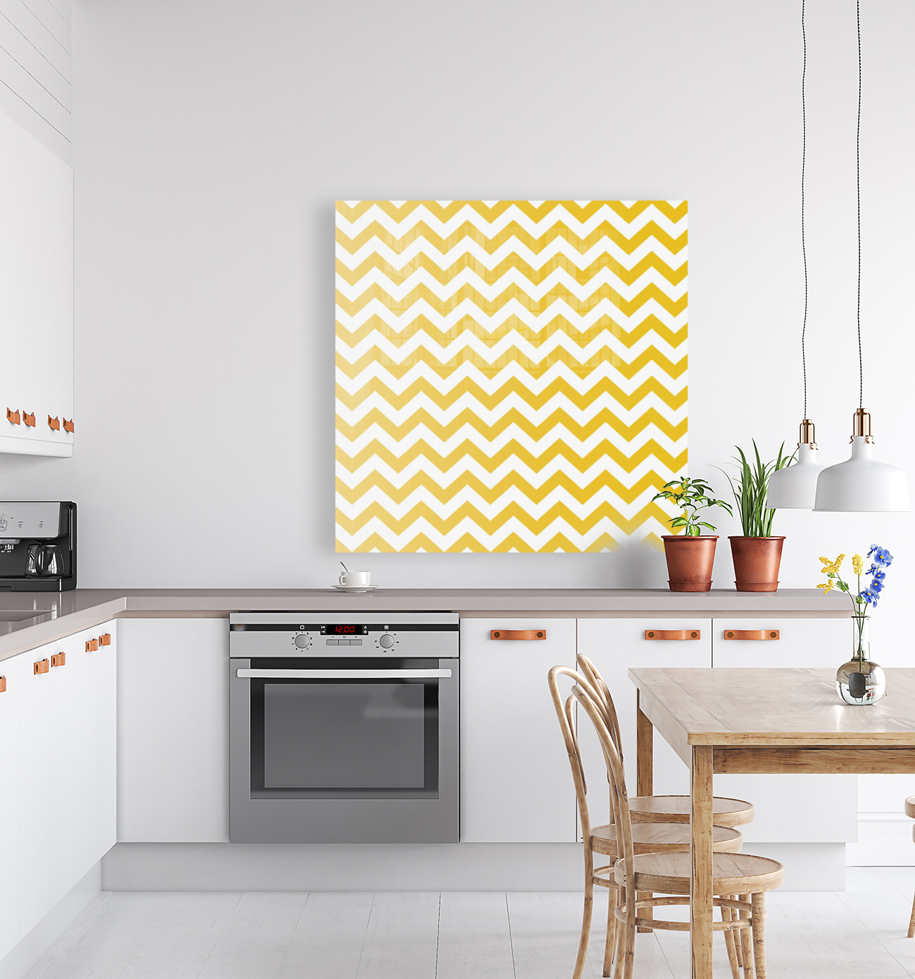 SUMMER YELLOW CHEVRON Reproduction