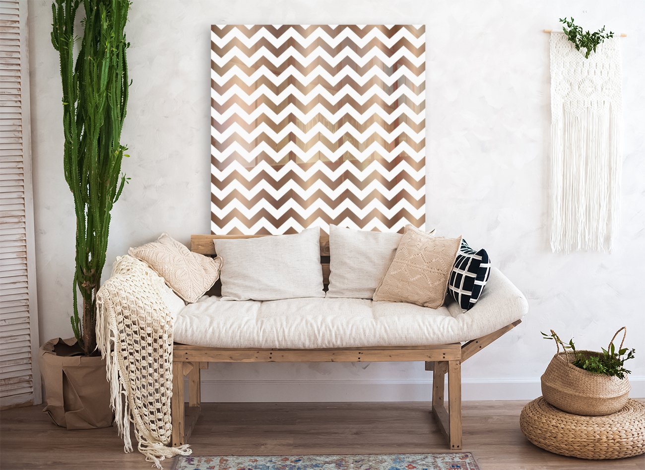 ZEBRA WOOD CHEVRON Reproduction