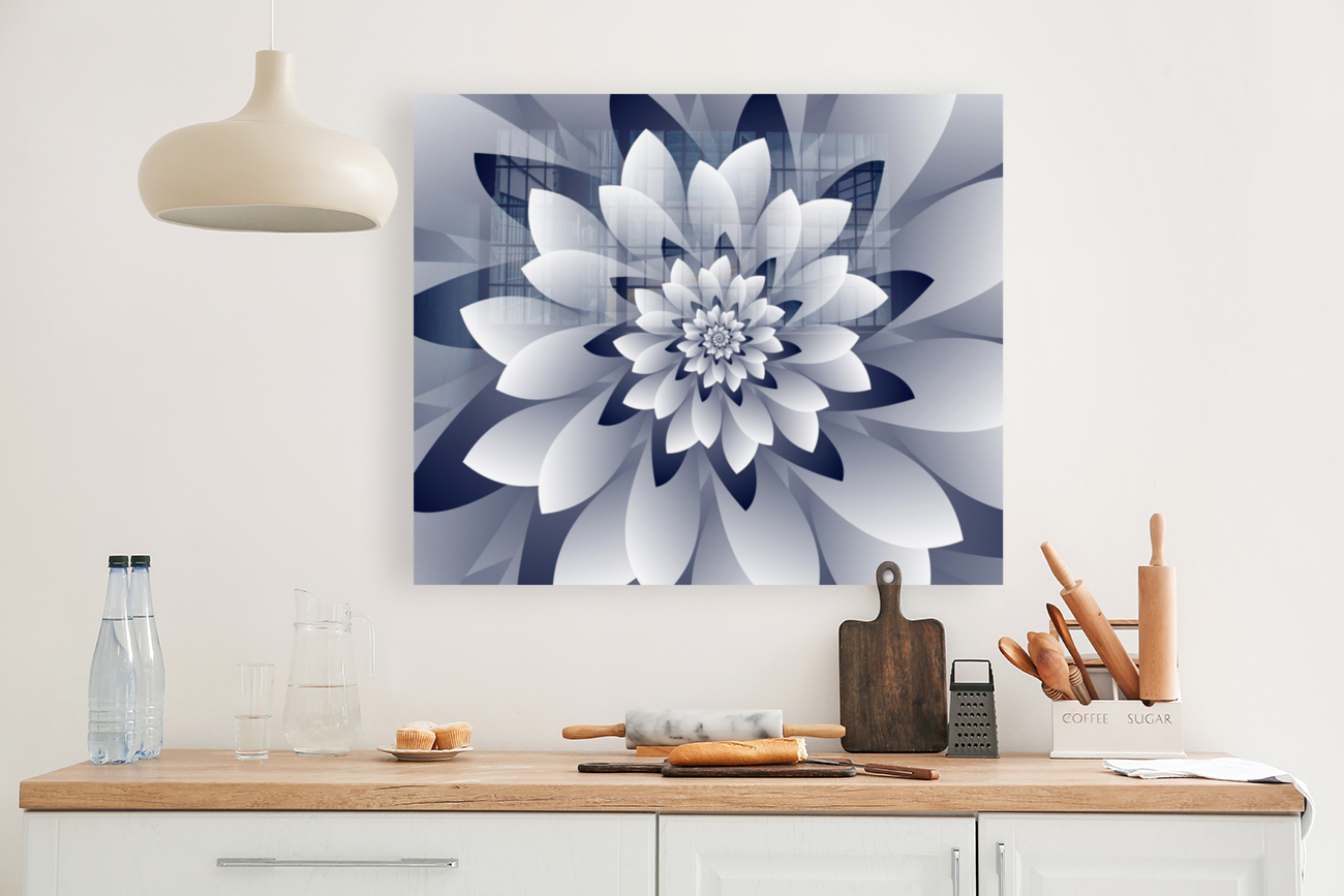 white floral Reproduction