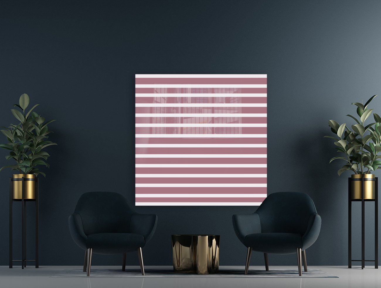 ROSY BROWN Stripes Reproduction