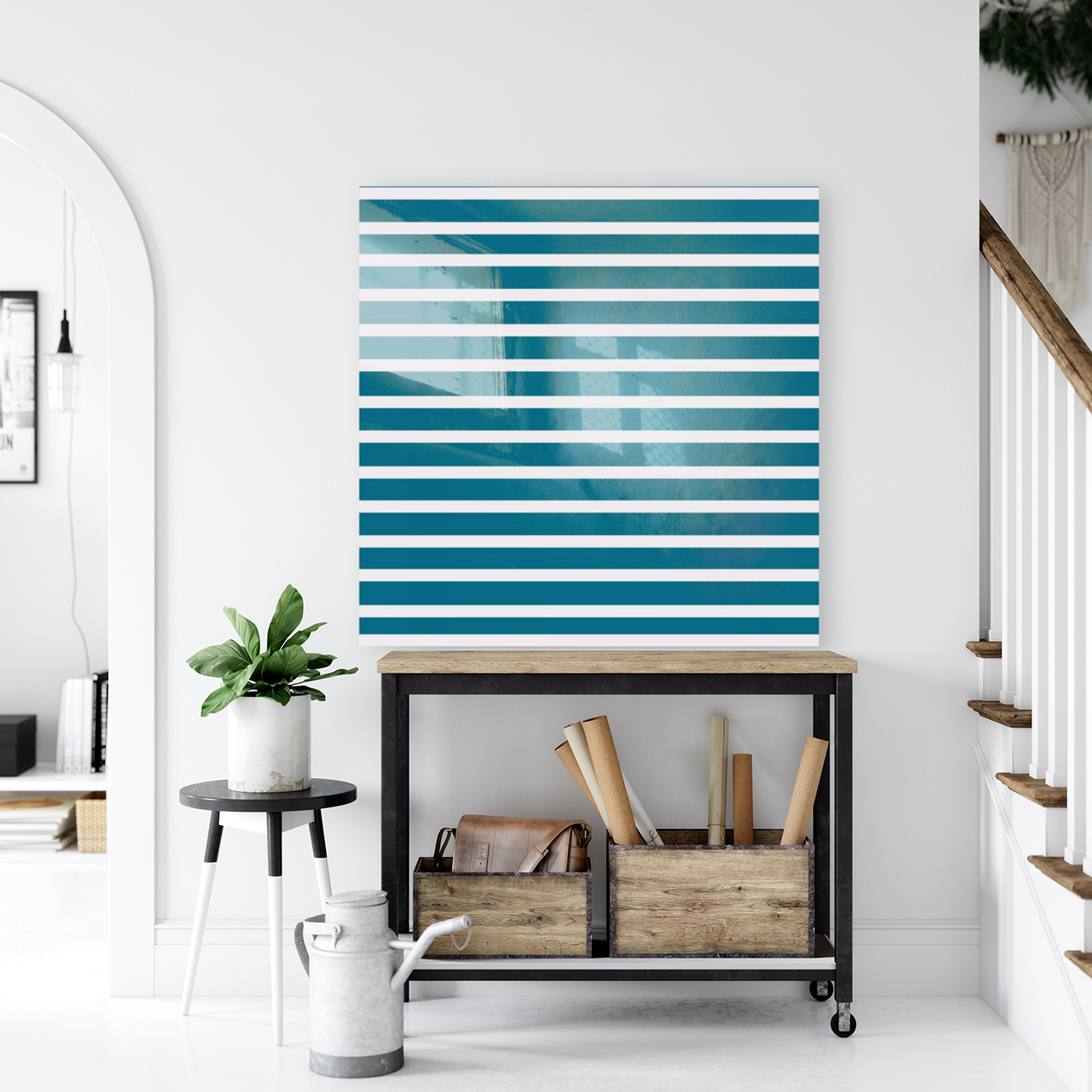 TEAL Stripes Reproduction
