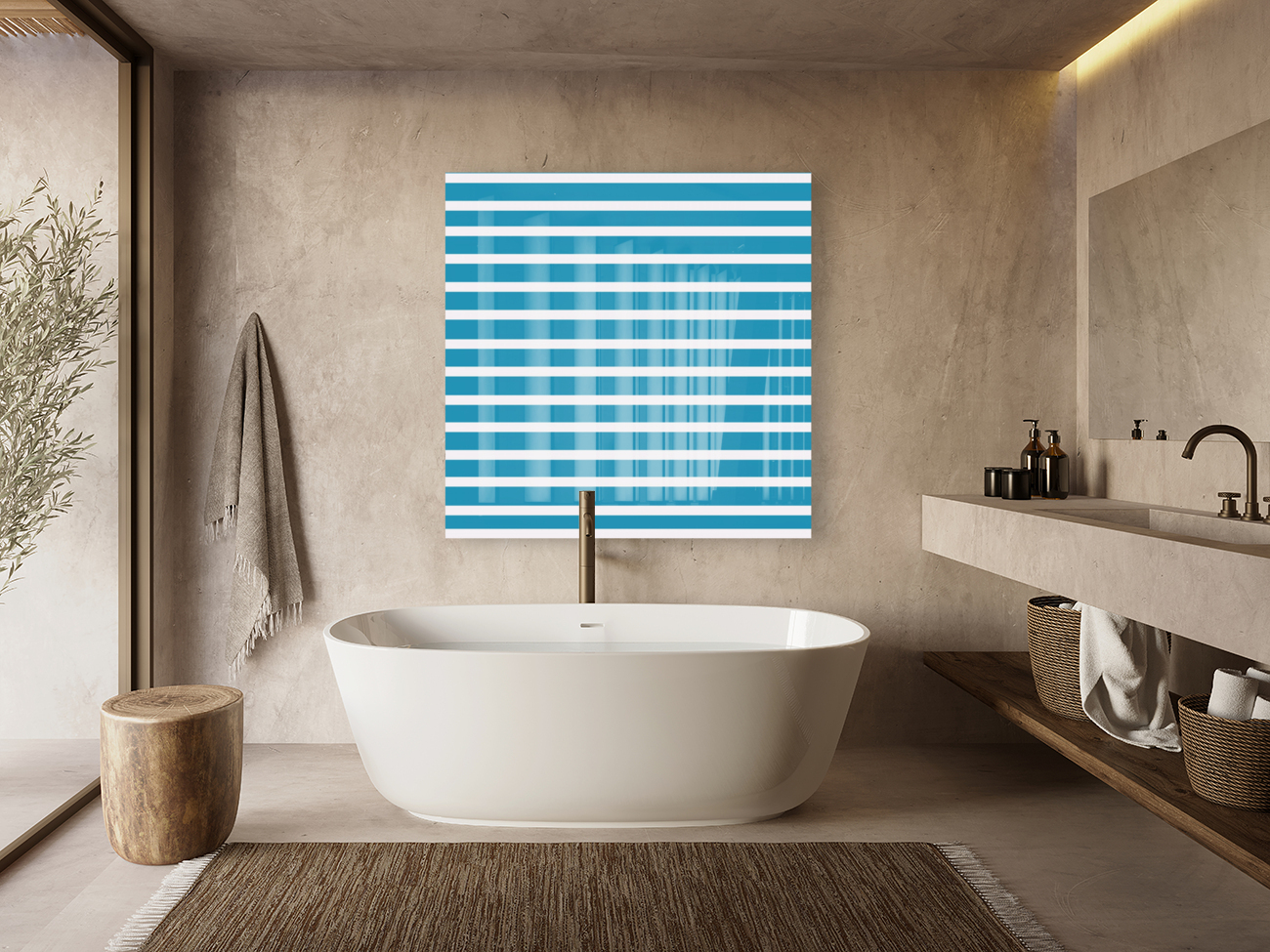 SHUTTER BLUE Stripes Reproduction