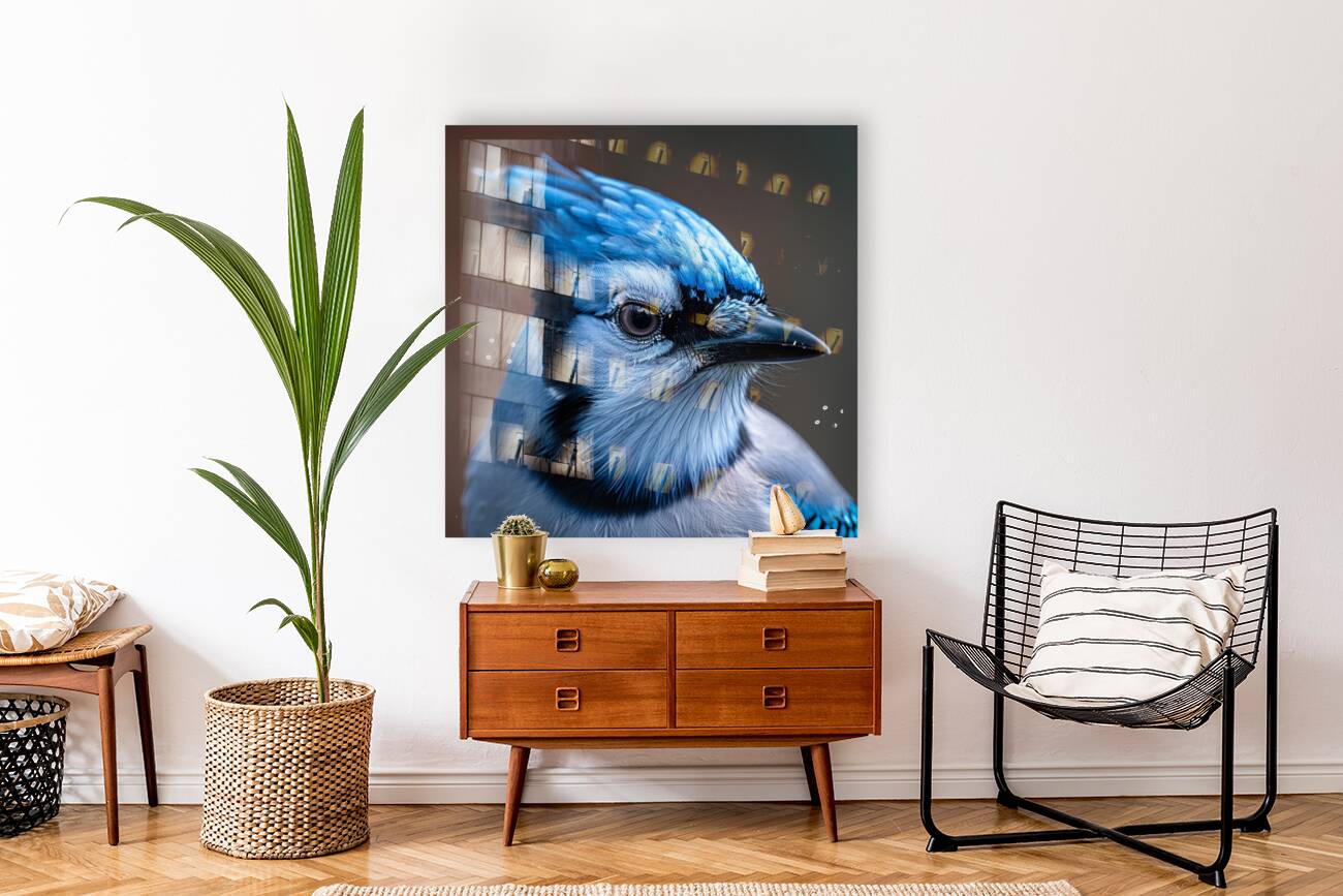 Pretty Blue Jay Bird Reproduction
