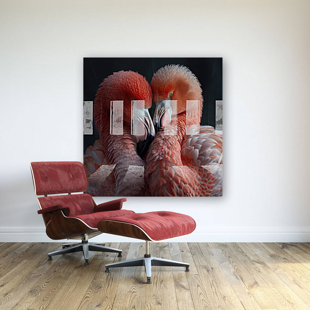 Tender Flamingos Reproduction