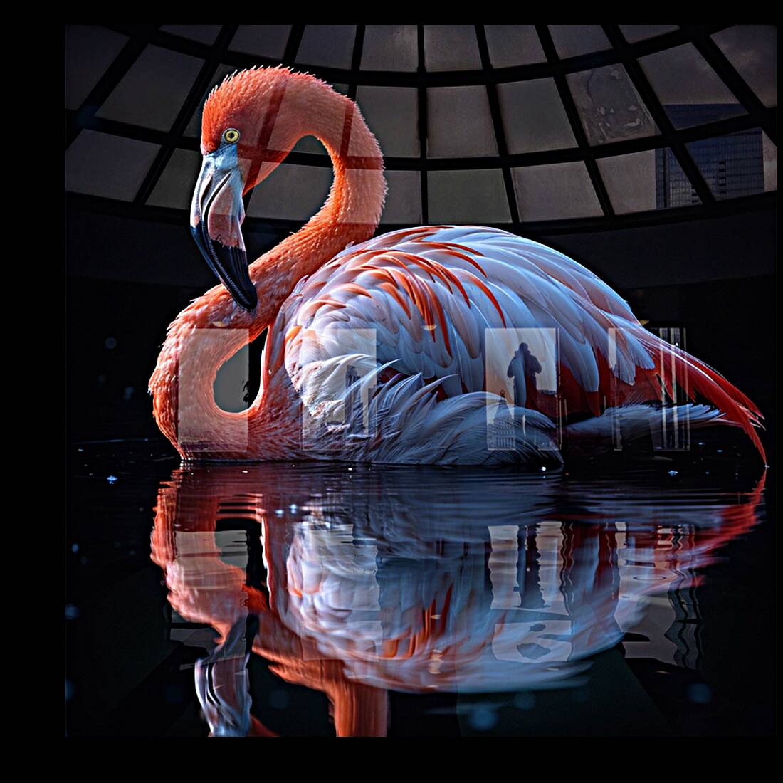 Charming Flamingo Reproduction