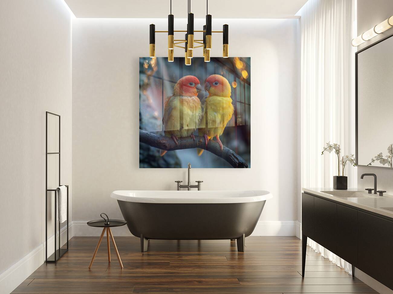 Adoring Bird Pair  Reproduction