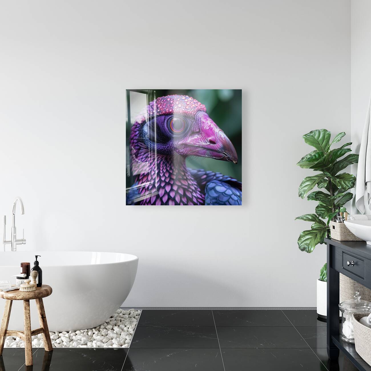 Purple Bird Beak Reproduction