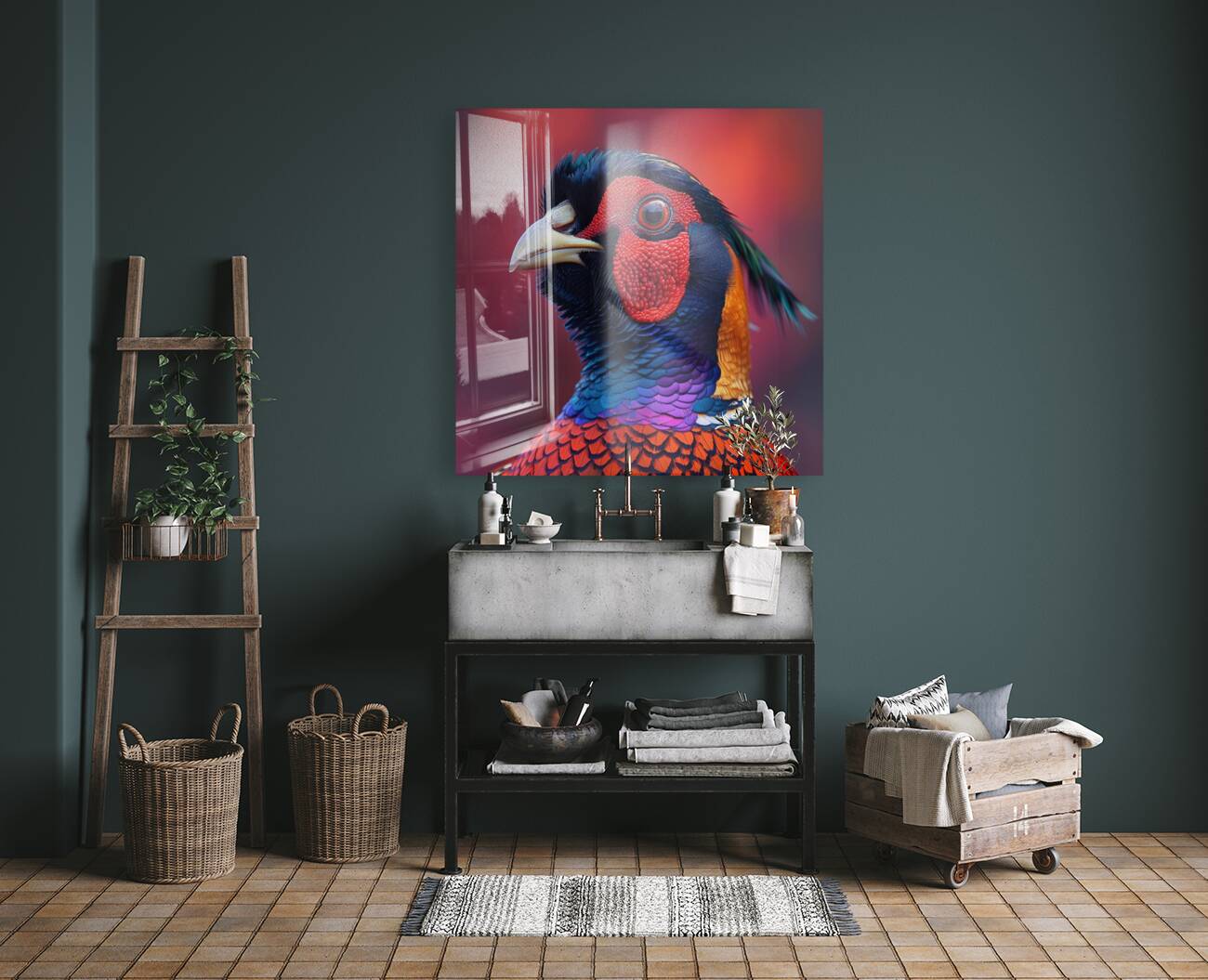 Vibrant Pheasant Bird Reproduction