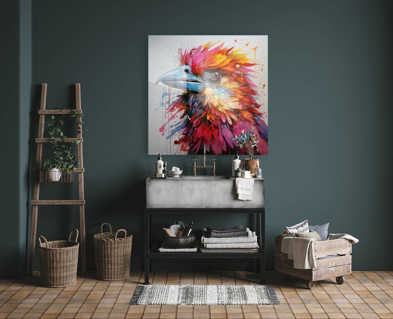 Colorful Bird Reproduction