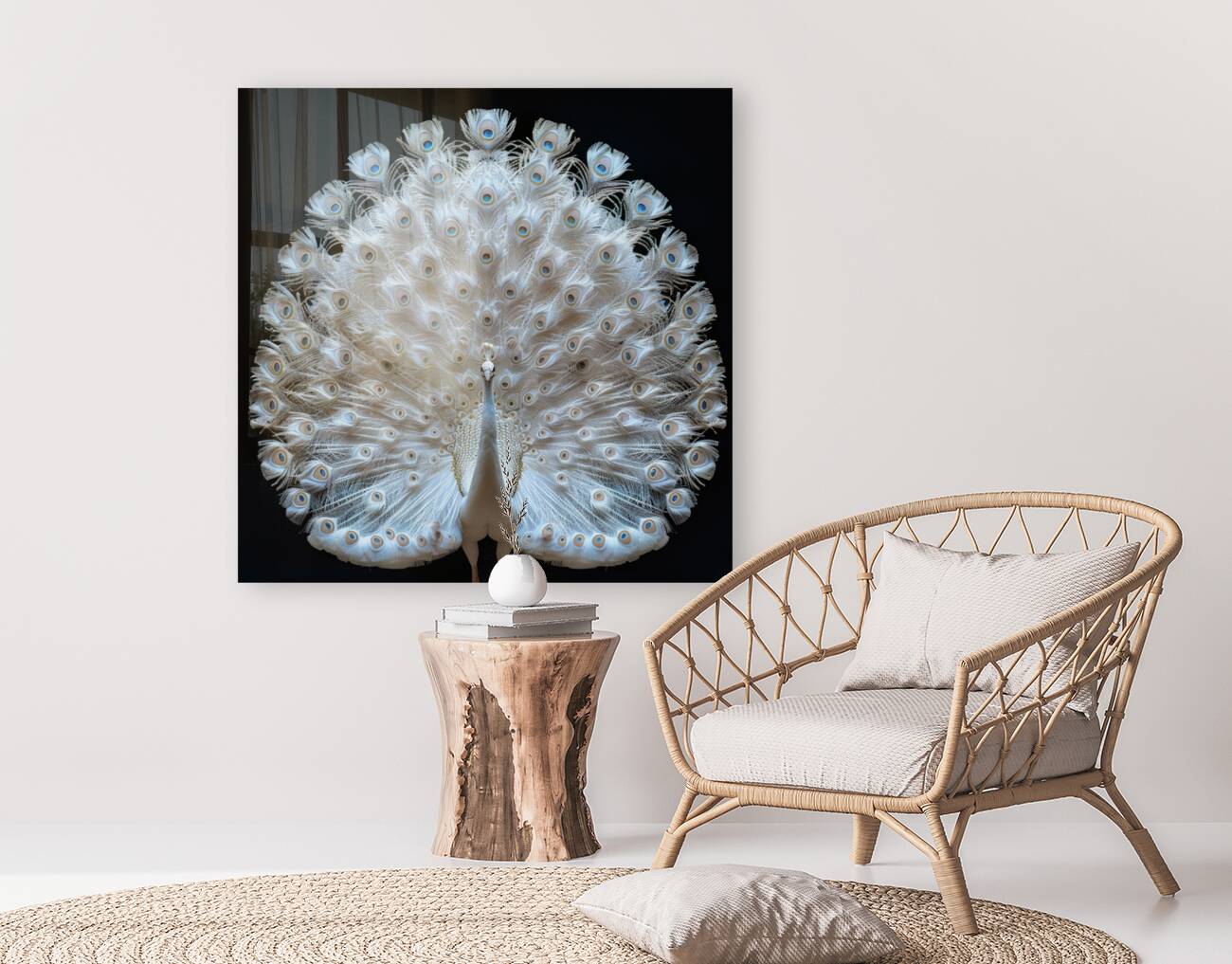 White Majesty Peacock Reproduction