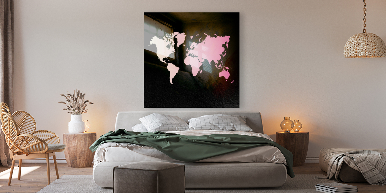 GRADIENT WORLD MAP Reproduction