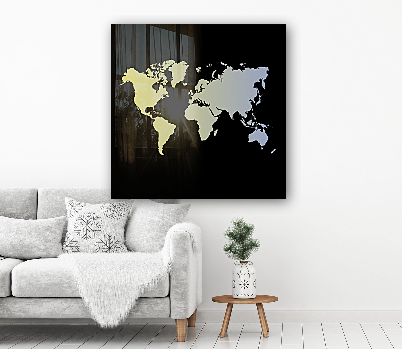 HARMONY PASTEL WORLD MAP Reproduction
