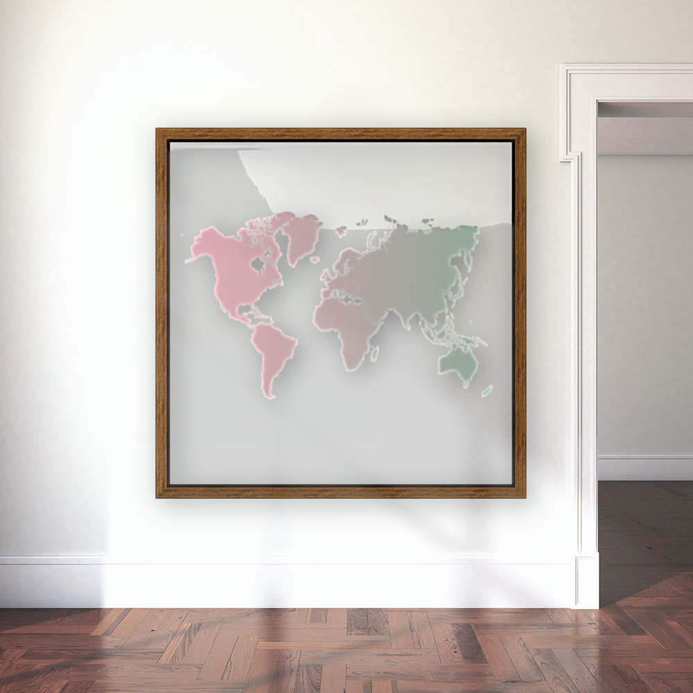 ROSE & GREEN WORLD MAP Reproduction