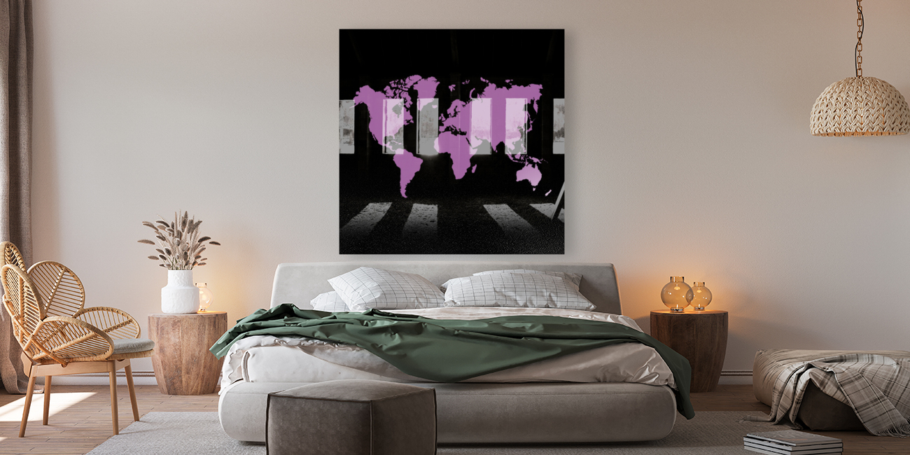 PLUM WORLD MAP Reproduction