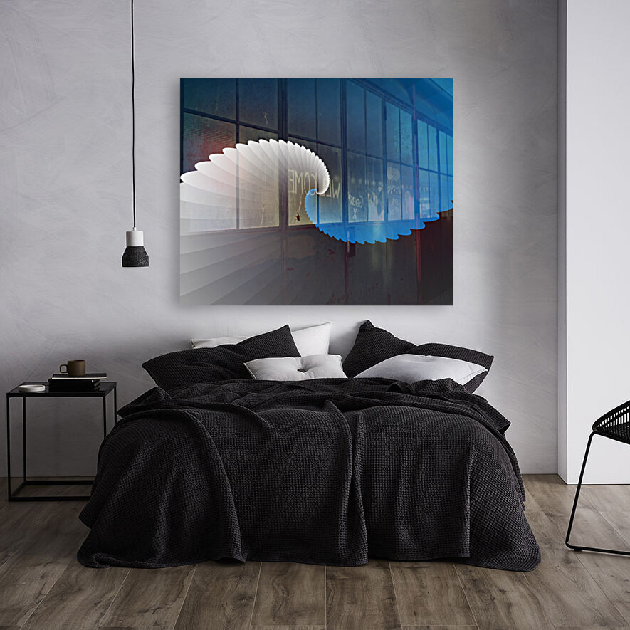 Blue Spiral Wings Reproduction