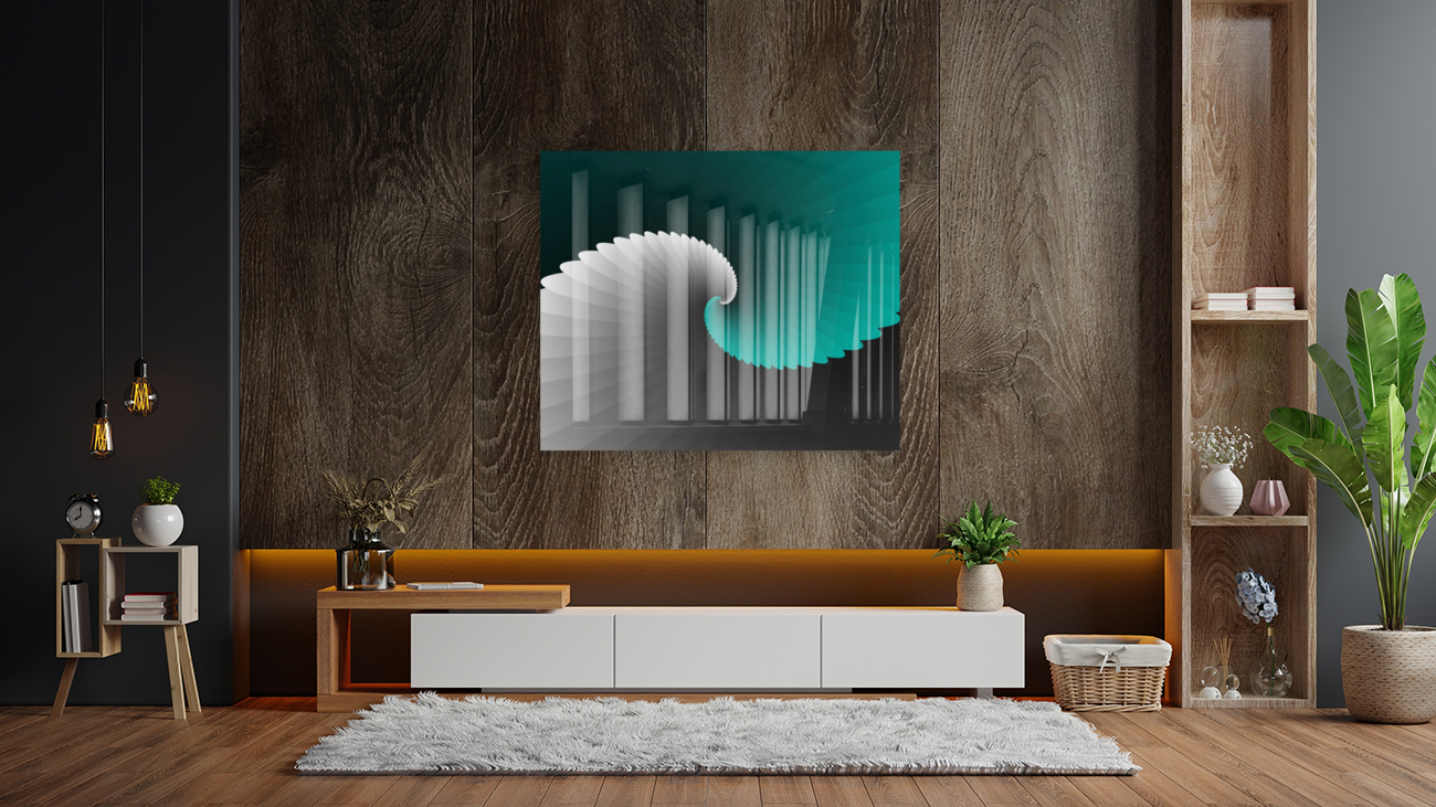 Turquoise Spiral Wings Reproduction